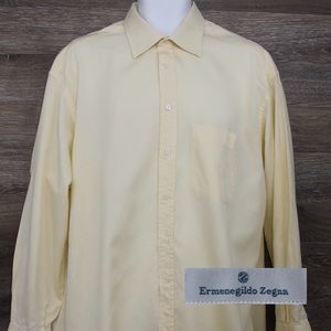 Ermenegildo Zegna Yellow Long Sleeve Shirt 43-17